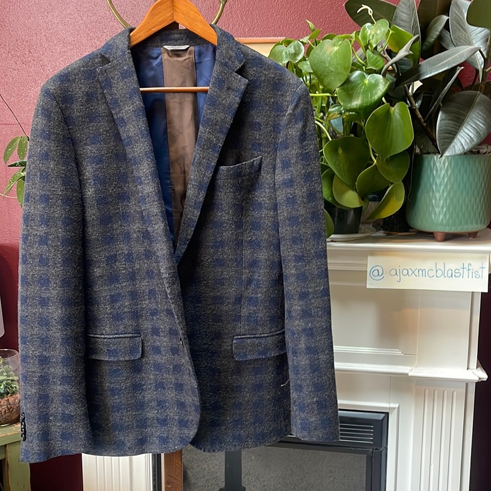 Manuel Ritz Plaid Blazer 42R